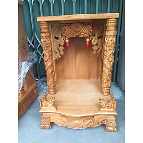 Mua Bàn thờ ông địa gỗ gõ đỏ cột tròn 48 x 68