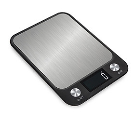 Mua Cân 10kg màn hình LCD chống nước nhà bếp cân điện tử màu đen thép không gỉ