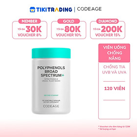 Viên uống chống nắng Codeage Polyphenols Broad Spectrum (120 viên)