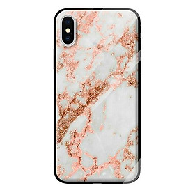 Ốp kính cho iPhone XS MAX NỀN ĐÁ HOA 3 - Hàng chính hãng