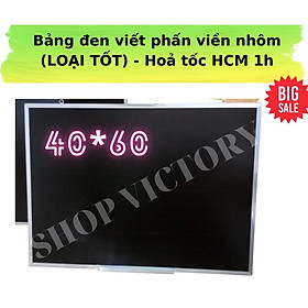 Bảng đen viết phấn viền nhôm 40 x 60 cm - Có kẻ sọc ngang 5cm