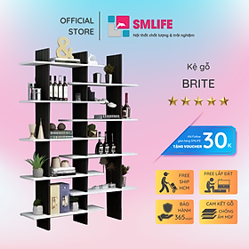 Kệ sách dùng từ gỗ cho gia đình SMLIFE Brite