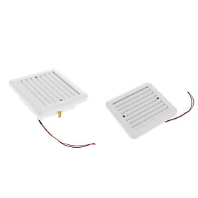 2 Pieces RV Trailer Side Air Vent Ventilation With Fan Waterproof White