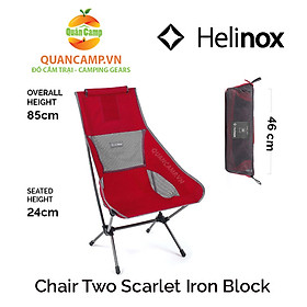 Ghế dã ngoại xếp gọn Helinox Chair Two Scarlet Iron Block