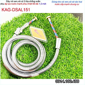 Mua Dây sen chịu nhiệt chịu áp KAG-DSAP151 dây vòi tắm hoa sen- vòi xịt vệ sinh 1.5m chống xoắn chịu áp chịu nhiệt siêu bền
