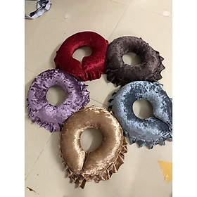 Mua Gối úp mặt spa vải nhung mềm mịn  dày dặn  có rèm