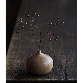 Mua Lọ hoa gỗ trang trí bình gỗ hương MS001