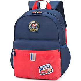 Disney kindergarten bag children's backpack 3-6 preschool class bag boy car baby travel bag DB96183-1E (blue)