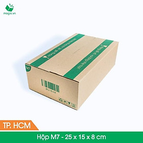 M7 - 25x15x8 cm - 60 Thùng hộp carton + Tặng 25 decal HÀNG DỄ VỠ