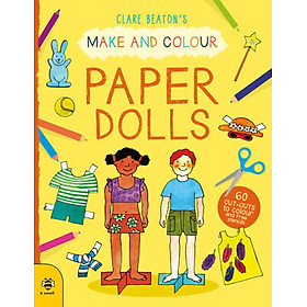 Sách tô màu thiếu nhi  tiếng Anh: Make And Colour Paper Dolls