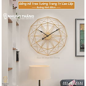 Mua Đồng Hồ Treo Tường DH-98 - Trang Trí Nghệ Thuật Cao Cấp - Kiểu Dáng Hiện Đại   Sang Trọng - Đường Kính 60cm