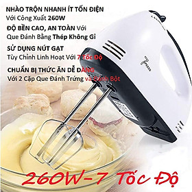 Mua Máy Đánh Trứng Cầm Tay SCARLETT 7 Tốc Độ + Công Suất 260W Mạnh Mẽ  Hoạt Động Êm Ái - Bảo Hành 3 Tháng