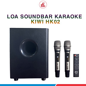 Loa Soundbar Kiwi HK02, kèm 2 tay mic và điều khiển từ xa, công suất max 150W, hàng chính hãng