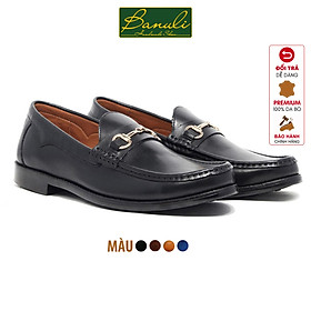 Giày Tây Lười Nam Công Sở Banuli Da Bê Italian Horse Bit Loafers HDPL2 (Da Veg Itali Mềm Dẻo, Đế Siêu nhẹ, Bảo Hành Trọn Đời)