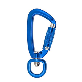 Outdoor Carabiner Self Lock Clip Key Ring Holder Key Chain Hiking Hook D Shape 500KG - Choice of Color