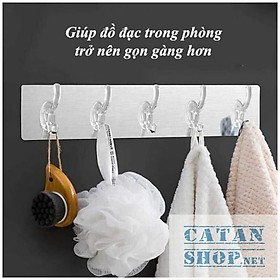 Thanh 6 móc dán tường treo đồ nhà tắm nhà bếp siêu dính siêu chịu lực, treo chìa khóa GD387-6Deo