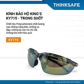 Mua Kính bảo hộ King s Thinksafe  mắt kiếng bảo hộ chống bụi  siêu nhẹ  chống tia uv đi đường  ôm khuôn mặt  màu đen - KY715