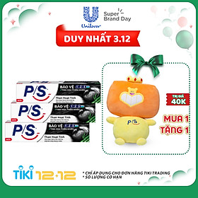 Combo 3 Kem Đánh Răng P/S Than Hoạt Tính (180g/tuýp)