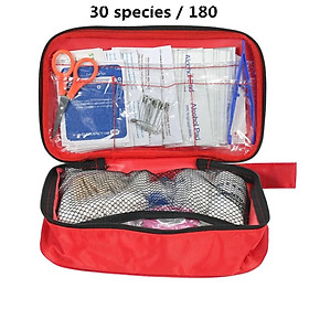 180PCS/Set 30 Kinds First Aid Kit Emergency Bag Home Car Outdoor Guide Kit