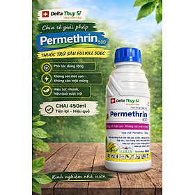 Thuốc trừ sâu Permethrin 500 đặc trị rệp sáp, bọ xít, sâu cuốn lá, sâu xanh da láng, sâu đục quả