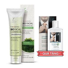 Gel Rửa Mặt Collagen+ Đẹp Da 100ml - Rong Nho Biển - Giữ Ẩm Da cho Nam TẶNG Gel Vệ Sinh Vùng Kín Nam 100ml LANGCE