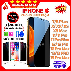 Kính Cường Lực Chống nhìn trộm Dành Cho Điện Thoại Iphone 7PLUS/ 8PLUS/X/XR/XS/XSMAX/11/11PRO/11 PROMAX/12 /12 PRO MAX/13/13 PRO/13 PROMAX