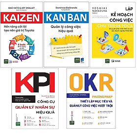 [Download Sách] Combo 5 Cuốn Sách PDCA +OKR + KANBAN + KPI + Kaizen 