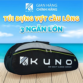 Túi Đựng Vợt Cầu Lông KUNO 3 Ngăn Sức Chứa Lớn 1 Quai Khoác Đường Nét Bền Đẹp - Túi GY05