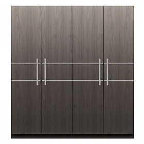 Tủ quần áo gỗ MDF Tundo 4 cánh màu xám 180 x 55 x 200cm