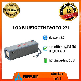 Mua Loa Bluetooth T&G- 271 Âm Thanh Siêu Trầm thiết kế cực đẹp Sản phẩm Bảo hành 12 Tháng-Hàng Chính Hãng