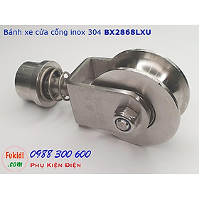 Mua Bánh xe cửa cổng xoay 360 độ  inox 304 ray U size 28x68mm BX2868LXU