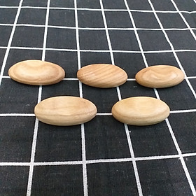 Bộ 5 gác đũa gỗ TẦN BÌ hình quả bàng 4cm - Tiện dụng và sang trọng trên bàn ăn (E3)