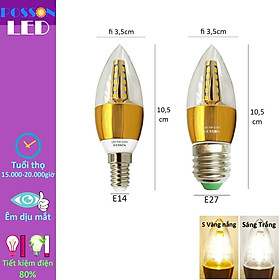Mua 10 Bóng đèn Led nến 5w quả nhót đuôi E14 E27 tùy chọn Posson LCP-5Ex