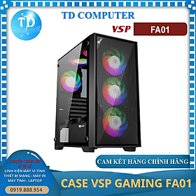 Mua Vỏ máy tính Case VSP FA01 ~ Kính cường lực (Không FAN - ITX  MicroATX  ATX) - Hàng chính hãng TECH VISION phân phối