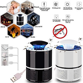 Mua Đèn bắt muỗi USB hình trụ thông minh bóng hút led tia uv thế hệ mới 2020