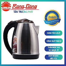 Ấm điện siêu tốc 1.8 lít chính hãng Rạng Đông Model: RD-AST18ST2