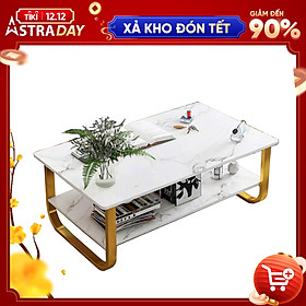 Mua Bàn trà sofa ngồi bệt  bàn uống nước phòng khách bằng gỗ giả vân đá - A10