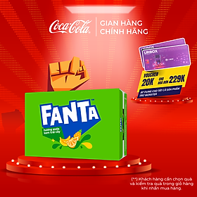 Thùng 24 Lon Nước Giải Khát Có Gas Fanta Soda Kem 320mlx24 Coca-Cola Official Store