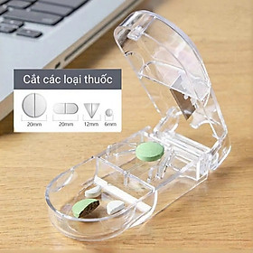 Dụng Cụ Cắt Thuốc Viên Hộp Dụng Cụ Cắt Thuốc Cắt Viên Nén Chính Xác Kiêm Hộp Đựng Thuốc Tiện Dụng - Giao Màu Ngẫu Nhiên