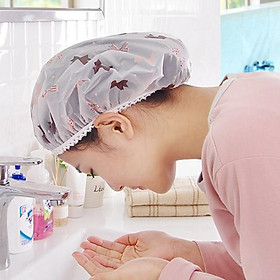 Mua Khăn trùm tóc nilon hình thú- gội đầu đắp mặt nạ- TRÙM TÓC NILON