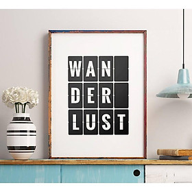Tranh treo tường | - Typography-WANDERLUST 185 , tranh canvas giá rẻ