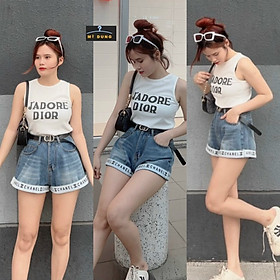 CHÂN SUÔNG DÀI, VỚI EM QUẦN SHORT JEAN BẺ LAI VIỀN CHỮ NỔI-CÁ TÍNH, NĂNG ĐỘNG-RẤT DỄ PHỐI ĐỒ-HÀNG NHẬP LOẠI 1, FORM DÁNG CỰC CHUẨN