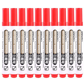 (Deli) 6811 classic series of whiteboard pen (red) 10 loaded