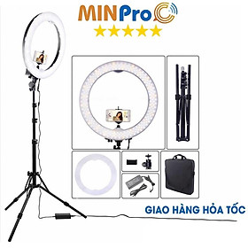Mua Đèn livestream size 26 33 36cm và chân 2m1 chụp ảnh make up trang điểm MINPRO