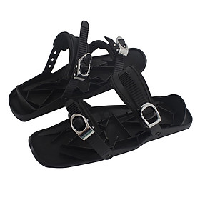Portable Skiing Shoes Mini Ski Skates with Adjustable Bindings for Outdoor Winter Sports Equipment