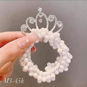Dây Chun Buộc Tóc Bé Gái Đính Vương Miện, Dây Thun Công Chúa Xinh Xắn Dễ Thương, Phụ Kiện Tóc Cho Bé Phong Cách Hàn Quốc