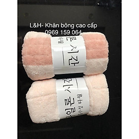 Mua Khăn mặt lông cừu kẻ sọc to  Kt 30x50cm