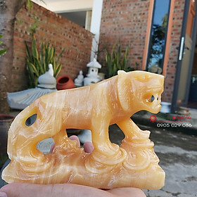 Mua Tượng hổ phong thủy 12 con giáp đá ngọc hoàng long 15cm - đá Non Nước