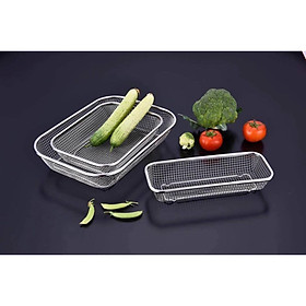 Mua Combo 3 rổ inox ( 37x27  29x21  37x12x5 5 )