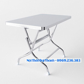 Mua Bàn chữ nhật inox 201 rộng 0 6m dài 1m chân cao